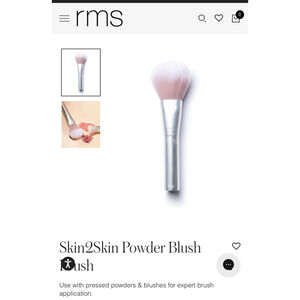 RMS Beauty Blush Brush Silver White Skin2skin blush brush 60B